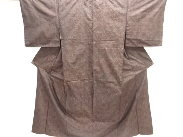 JAPANESE KIMONO / DORO OSHIMA TSUMUGI / WOVEN FLOWER 